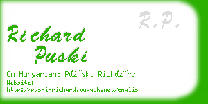 richard puski business card